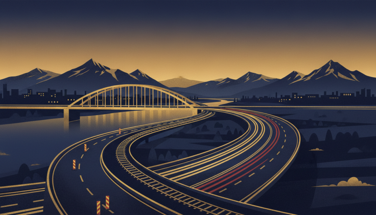 Symbolbild, KI-generierte Illustration zum Themenbereich verkehr reisen infrastruktur.